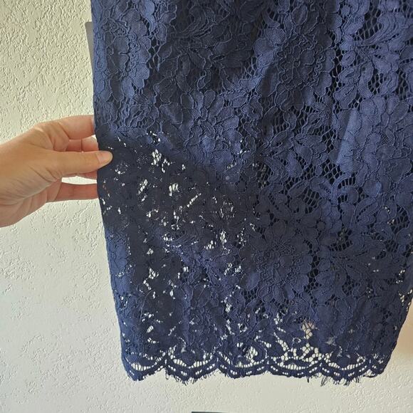 New Bardot Adeline Midi Dress In Navy sz medium - Picture 5 of 10